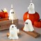 4 Pieces Large Halloween Ghost Candles Ghost Scented Candles White Candles Spooky Candles Gifts for Ghost Decor Home Decor Halloween Party Bedroom Room Table Decorations, 2 Style